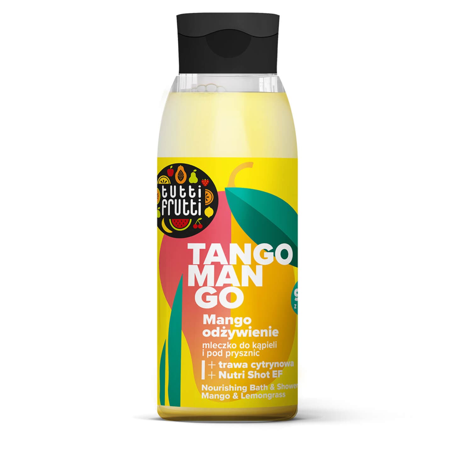 Odżywcze mleczko do kąpieli i pod prysznic Mango i Trawa cytrynowa + Nutri Shot E+F