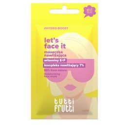 Tutti Frutti Let's Face It Nawilżająca maseczka z kompleksem nawilżającym 7% + Nutri Shot E+F