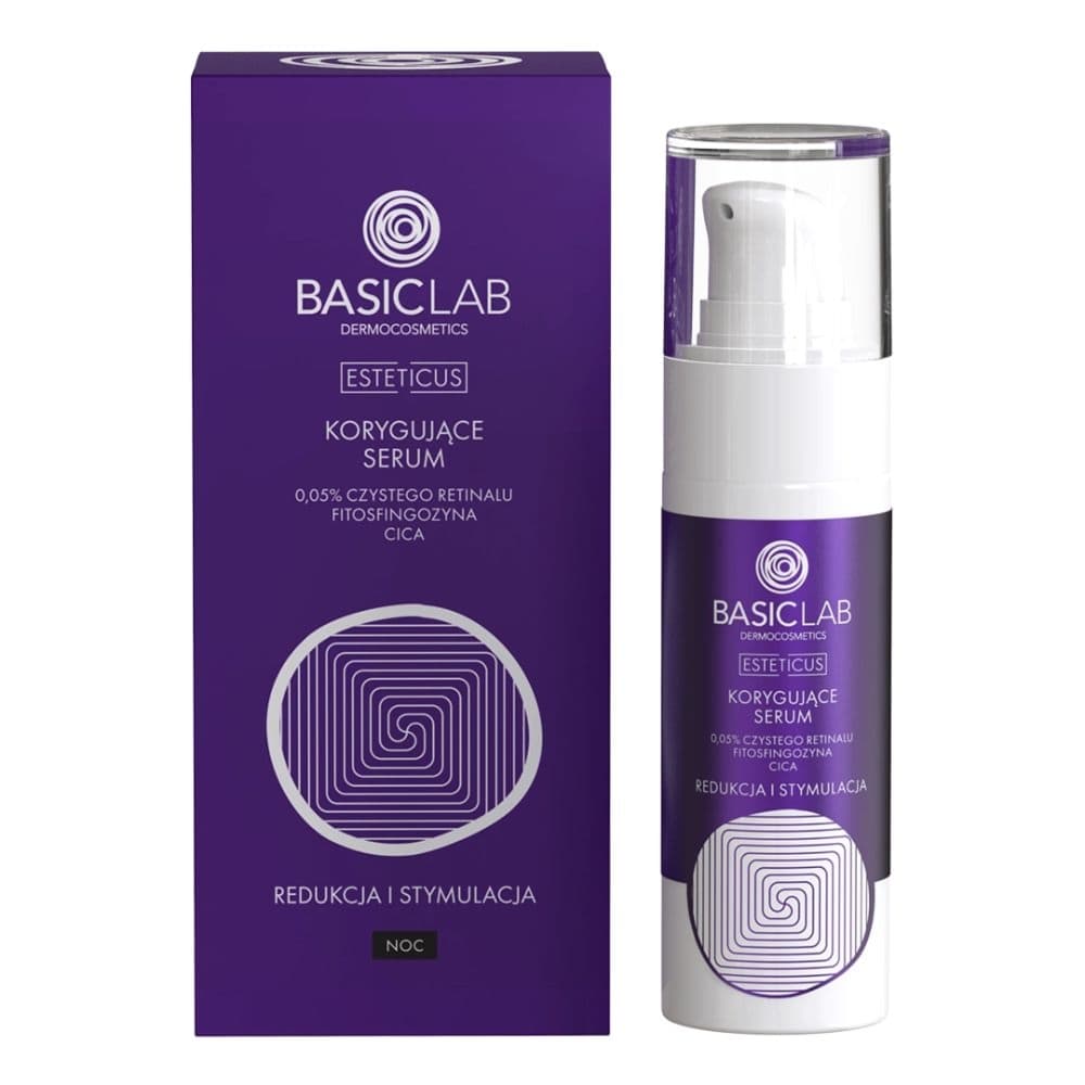 Korygujące serum 0,05% czystego retinalu, fitosfingozyna, CICA, Redukcja i Stymulacja