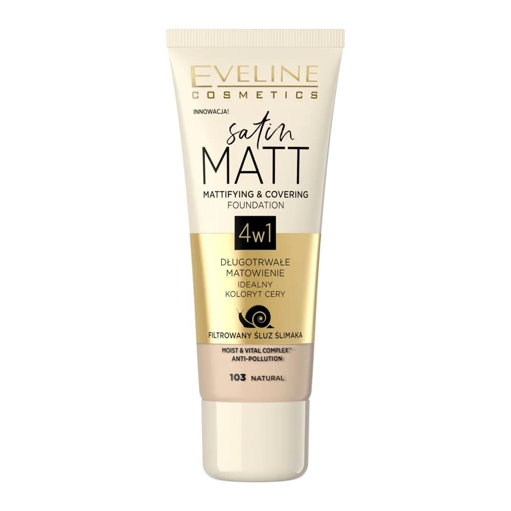 Satin Matt matująco-kryjący podkład 103 Natural