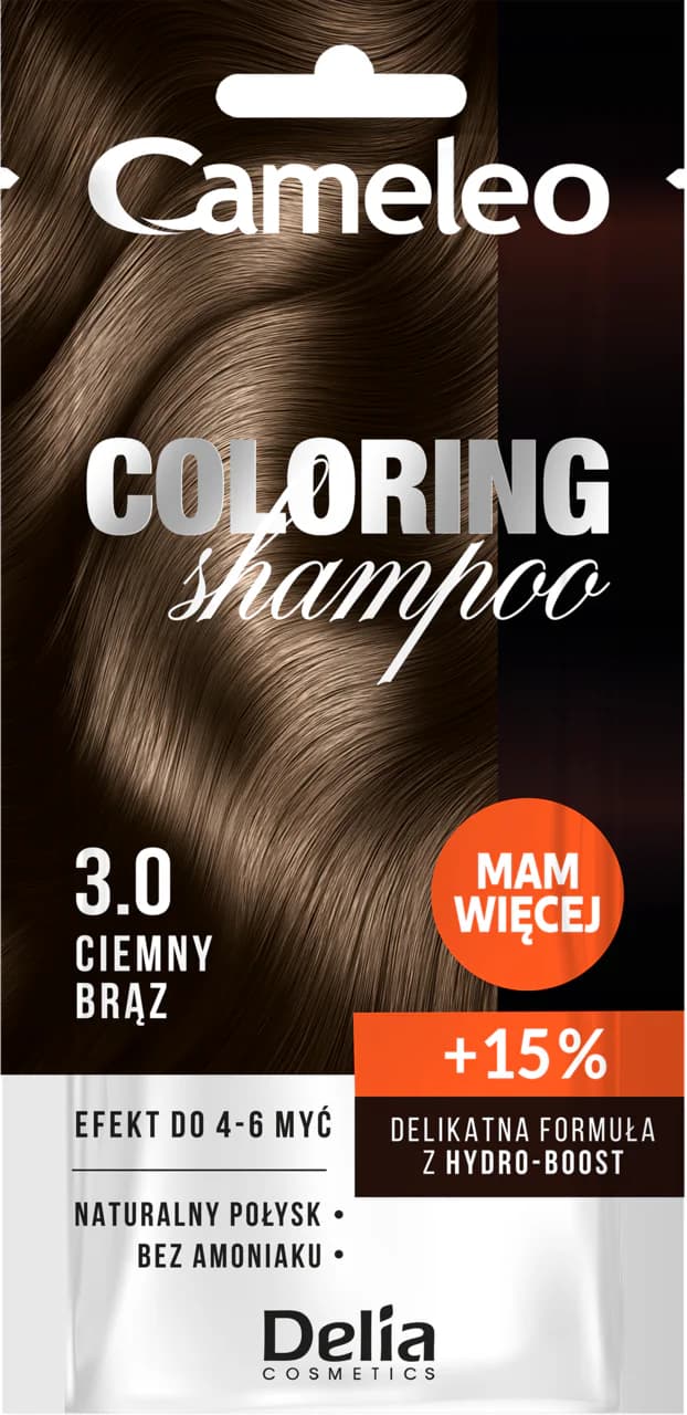 Coloring Shampoo szampon koloryzujący do włosów, nr 3.0 Ciemny Brąz