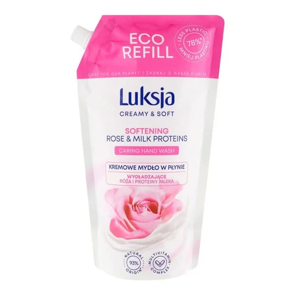 Creamy & Soft mydło w płynie wygładzające róża i proteiny mleka