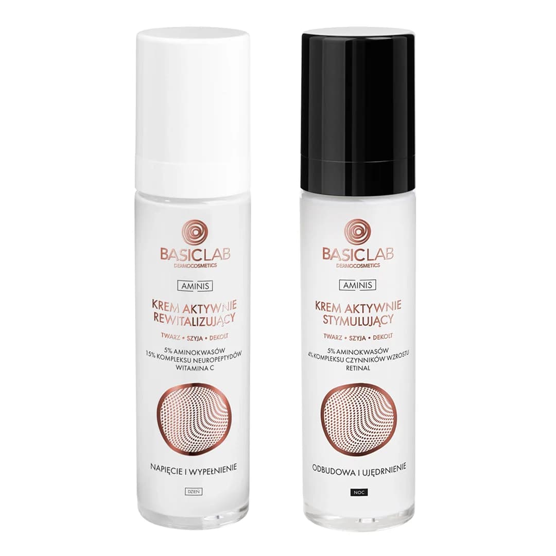 Zestaw Aminis: Pielęgnacja anti-aging kremy do twarzy na dzień i na noc