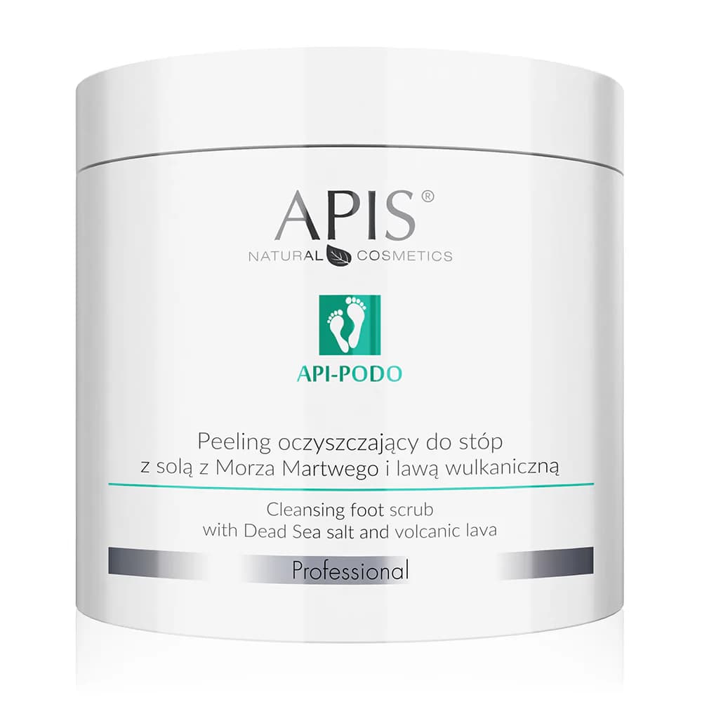 Api-Podo Peeling oczyszczający do stóp z solą z Morza Martwego i lawą wulkaniczną