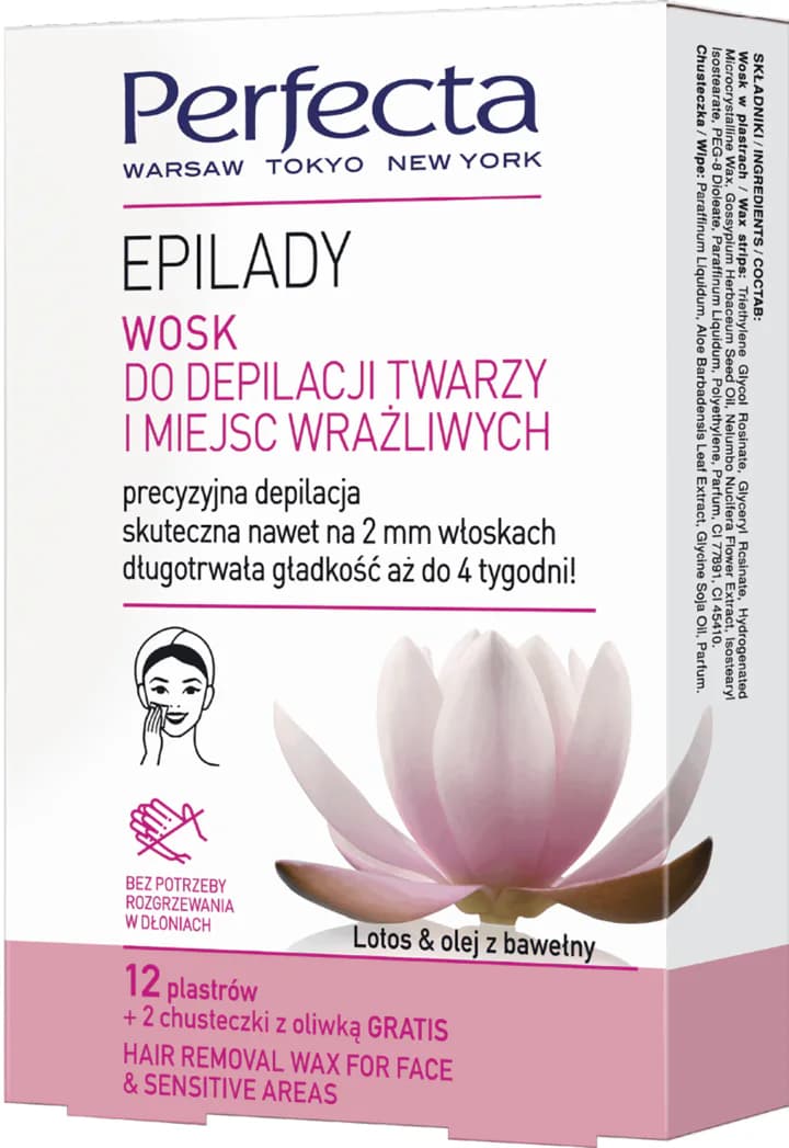 EpiLady plastry z woskiem do depilacji twarzy i miejsc wrażliwych
