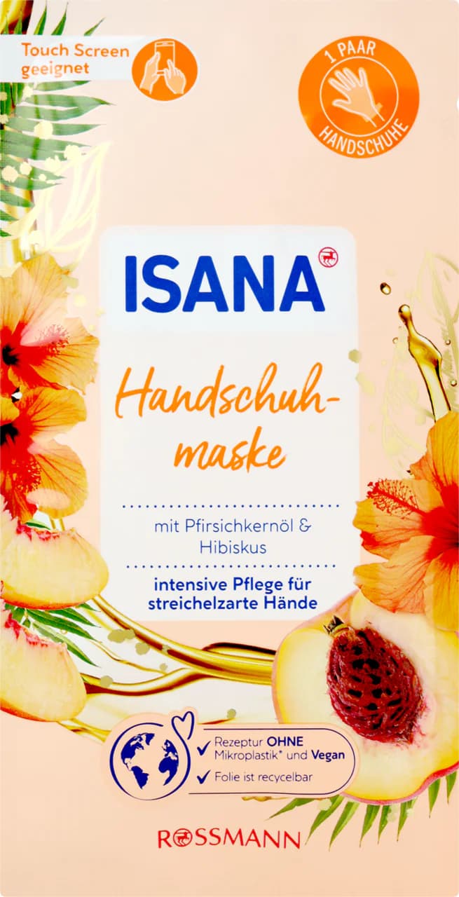 Brzoskwinia & Hibiskus — maska do rąk w rękawiczkach