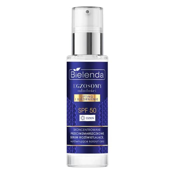 Egzosomy Młodości przeciwzmarszczkowe serum rozświetlające SPF 50 na dzień