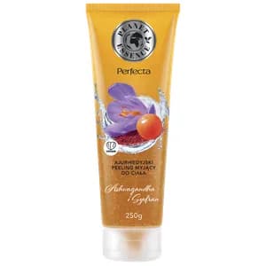 Planet Essence ajurwedyjski peeling myjący do ciała ashwagandha i szafran