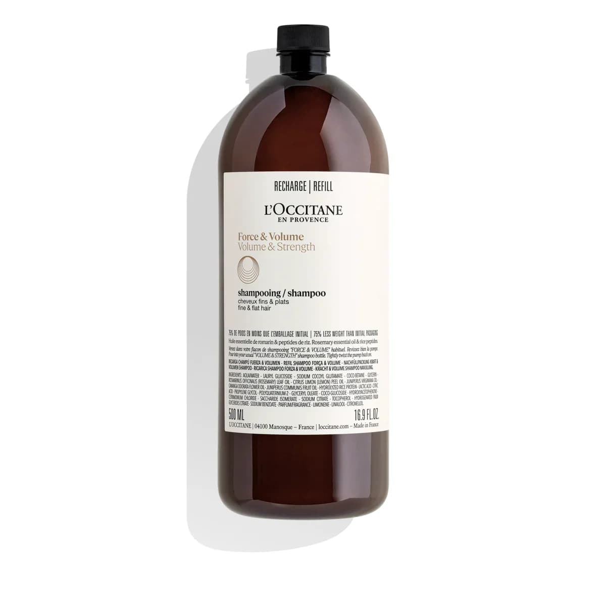 L’Occitane Szampon do włosów Siła & Objętość Aromakologia — wkład uzupełniający