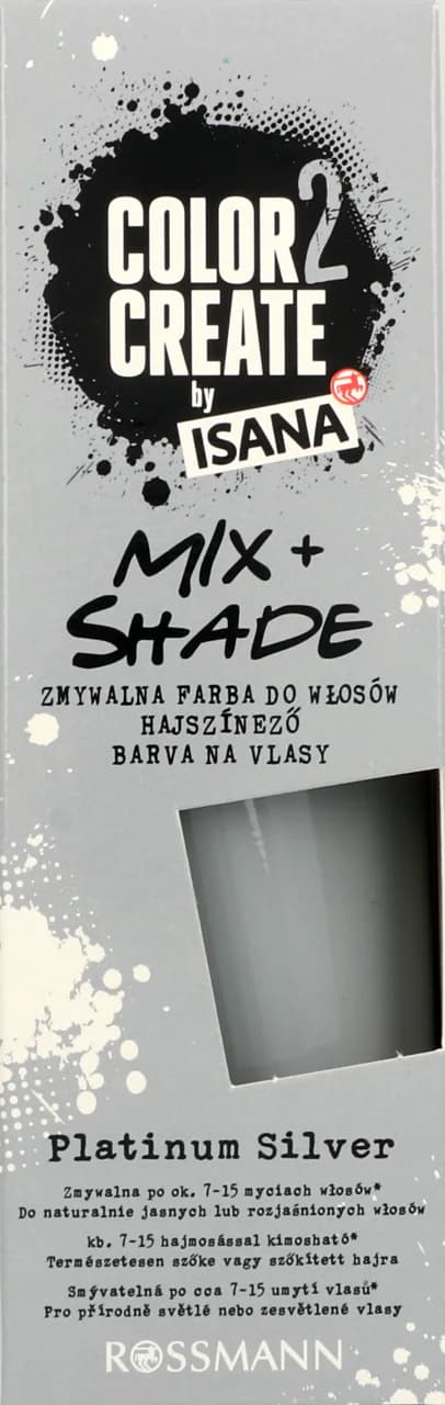 Mix & Shade — zmywalna farba do włosów Platinum Silver
