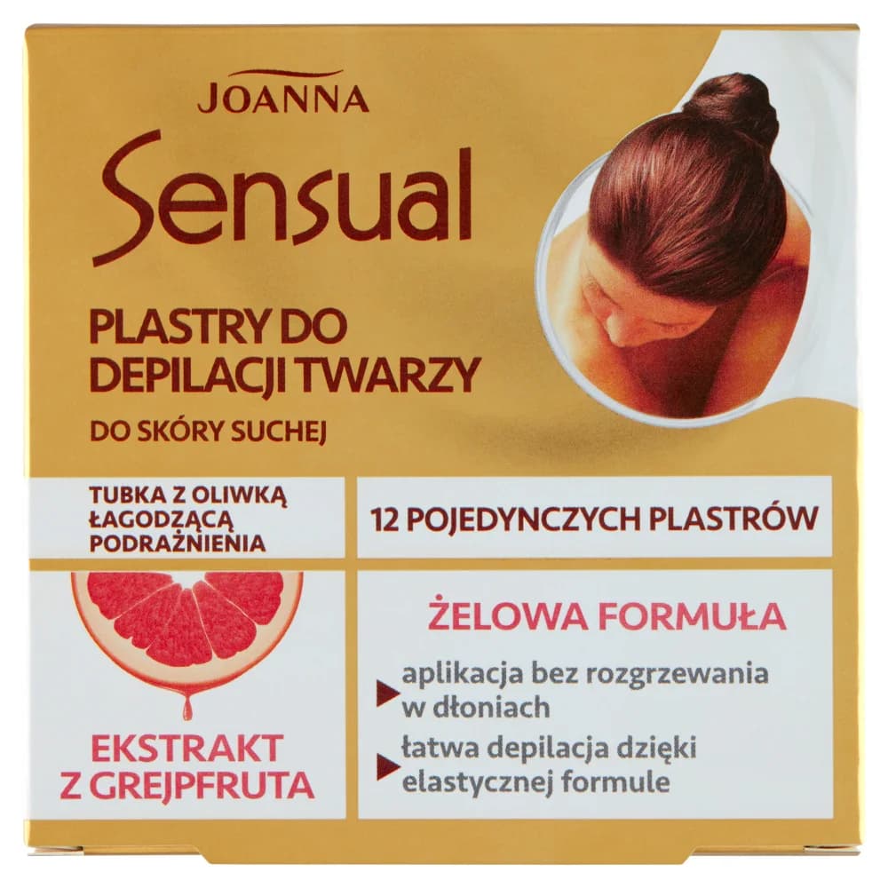Sensual plastry do depilacji twarzy — skóra sucha, grejpfrut