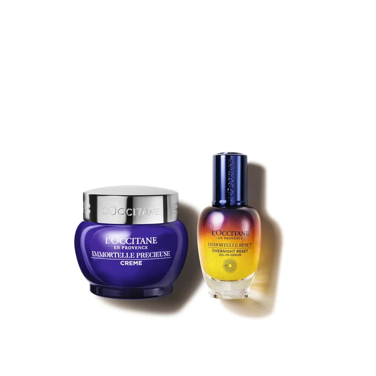 L’Occitane Duet serum Immortelle Reset i Krem do twarzy Drogocenny Immortelle