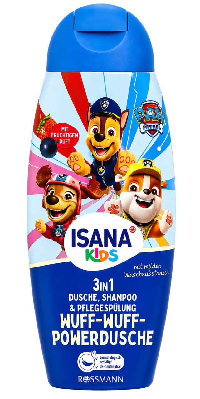 Psi Patrol — żel, szampon i odżywka 3w1, czarna porzeczka i truskawka