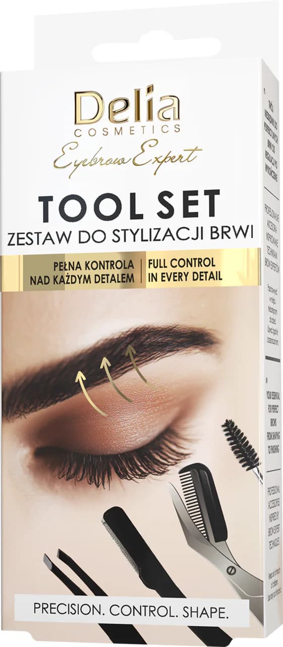 Eyebrow Expert zestaw do stylizacji brwi, pęseta + nożyczki + trymer + szczoteczka