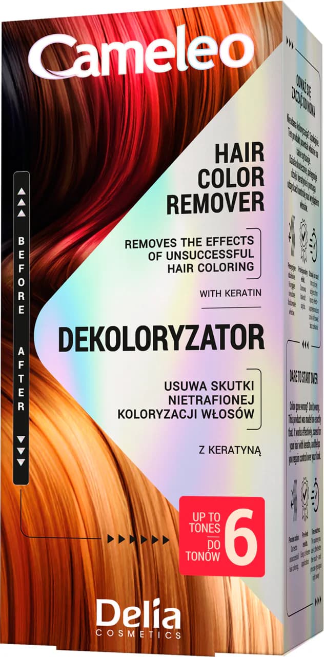 dekoloryzator do włosów z keratyną, do 6 tonów