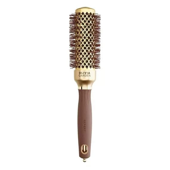 Expert Blowout Shine szczotka okrągła 35 mm - falowane włókna nylonowe - Gold & Brown