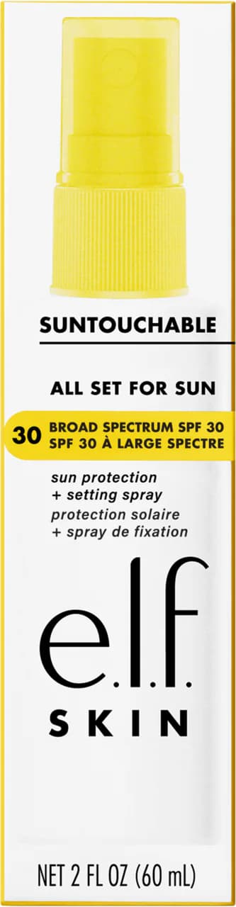 e.l.f. Skin Suntouchable spray utrwalający makijaż, przeciwsłoneczny, SPF 30