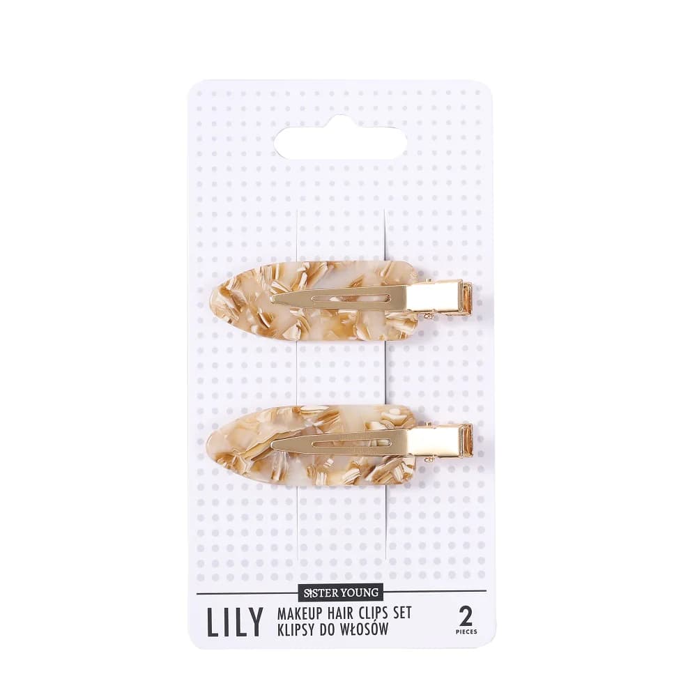 Lily klipsy do włosów do makijażu Milk Apricot