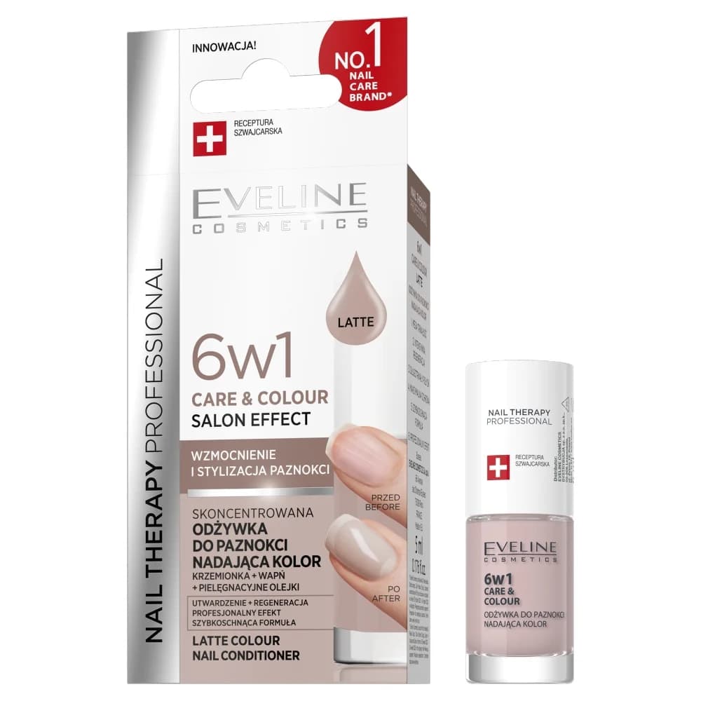 Nail Therapy Care & Colour odżywka do paznokci 6w1 Latte