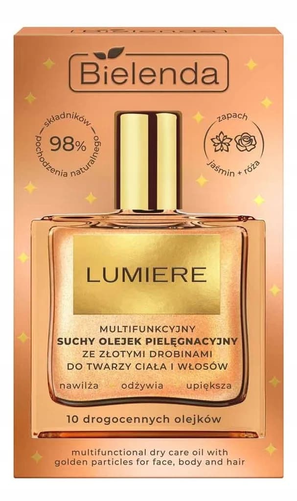 Lumiere multifunkcyjny suchy olejek ze złotymi drobinami do twarzy, ciała i włosów