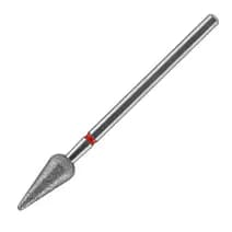 Expert frez diamentowy ostra gruszka z czerwonym oznaczeniem, średnica główki 5 mm, część robocza 12 mm (FA100R050/12)