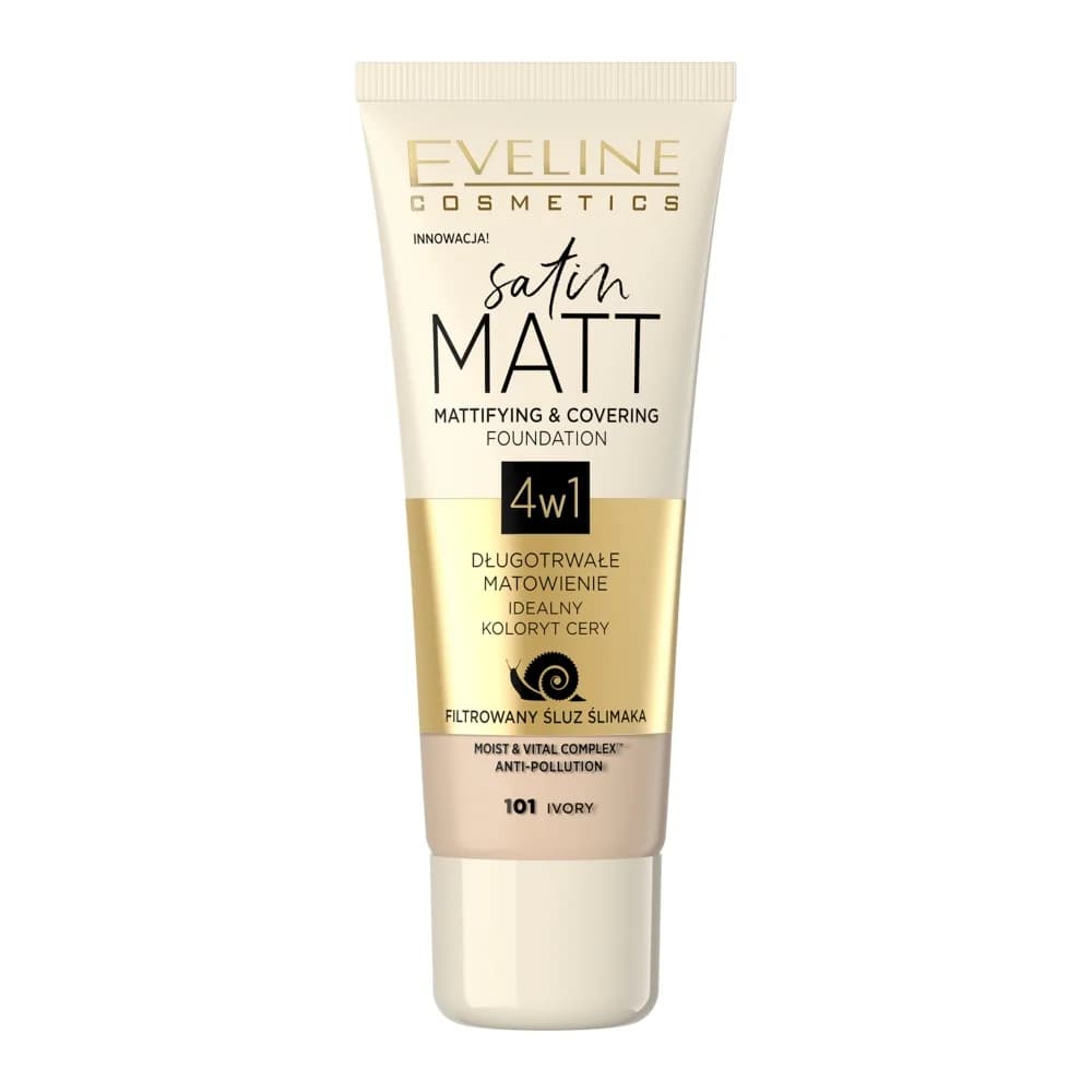Satin Matt matująco-kryjący podkład 101 Ivory