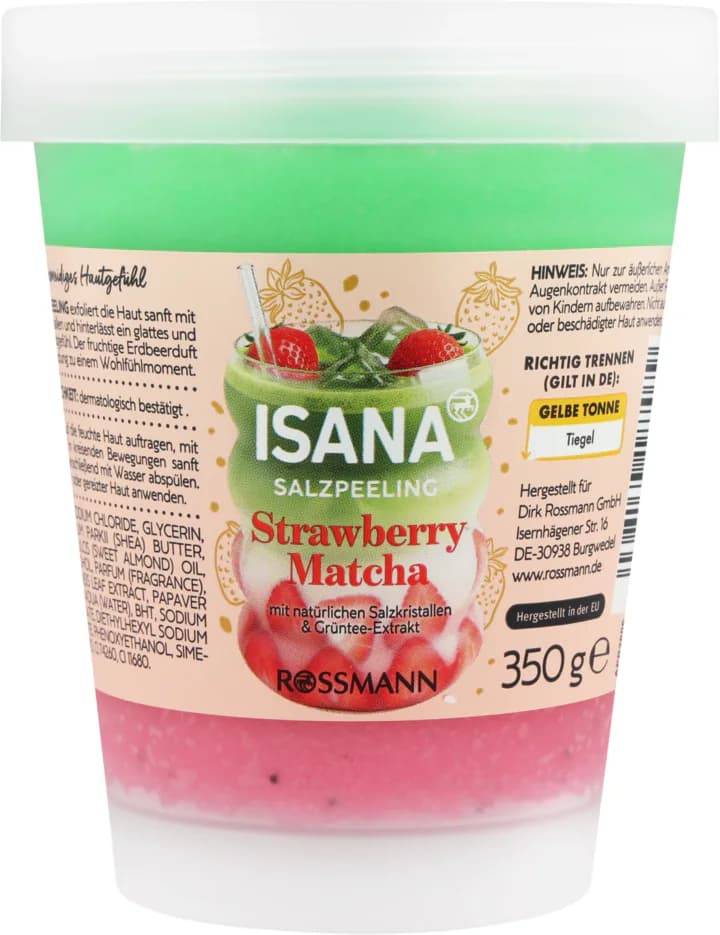 Strawberry Matcha — solny peeling do ciała