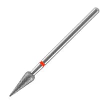 Expert frez diamentowy ostra gruszka z czerwonym oznaczeniem, średnica główki 4 mm, część robocza 12 mm (FA100R040/12)
