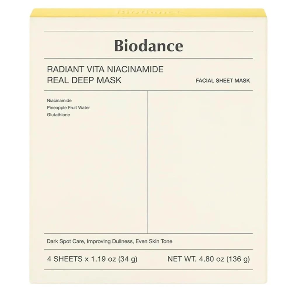 Radiant Vita Niacinamide Real Deep Mask rozświetlająca maska w płachcie