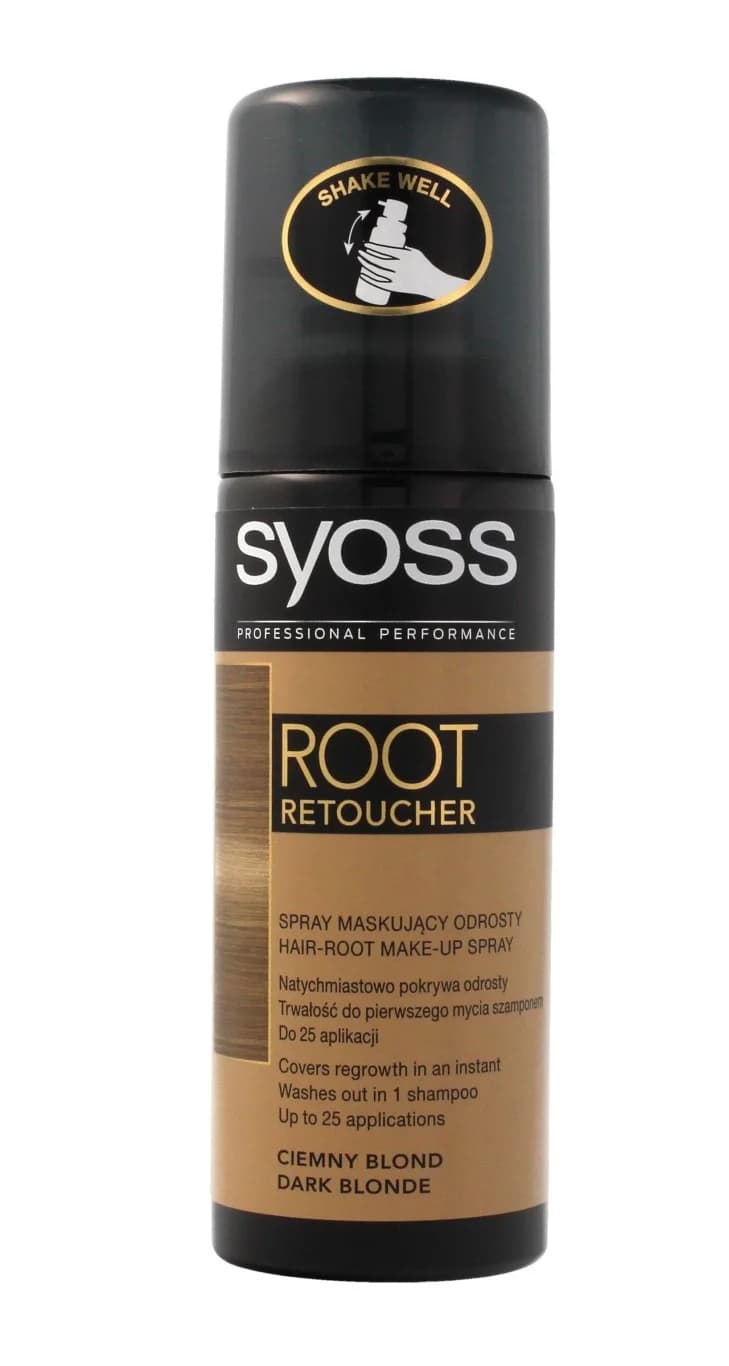 Root Retoucher farba do włosów root retoucher ciemny blond spray maskujacy odrosty