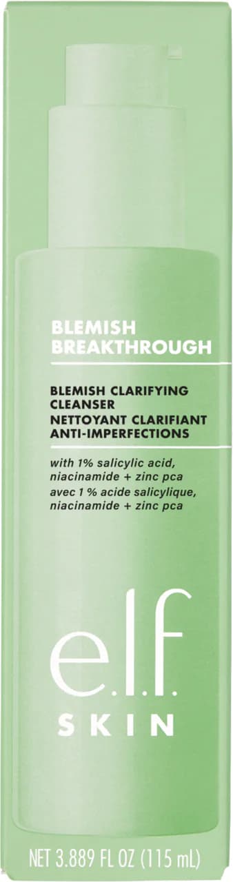 e.l.f. Skin Blemish Breakthrough żel do mycia twarzy, z kwasem salicylowym, oczyszczający