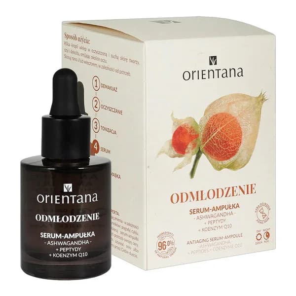 Odmłodzenie serum-ampułka Ashwagandha Peptydy Koenzym Q10