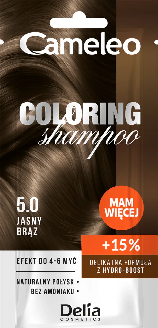 Coloring Shampoo szampon koloryzujący do włosów, nr 5.0 Jasny Brąz