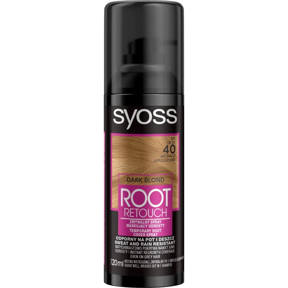 Root Retoucher farba do włosów root retoucher spray maskujacy odrosty ciemny blond
