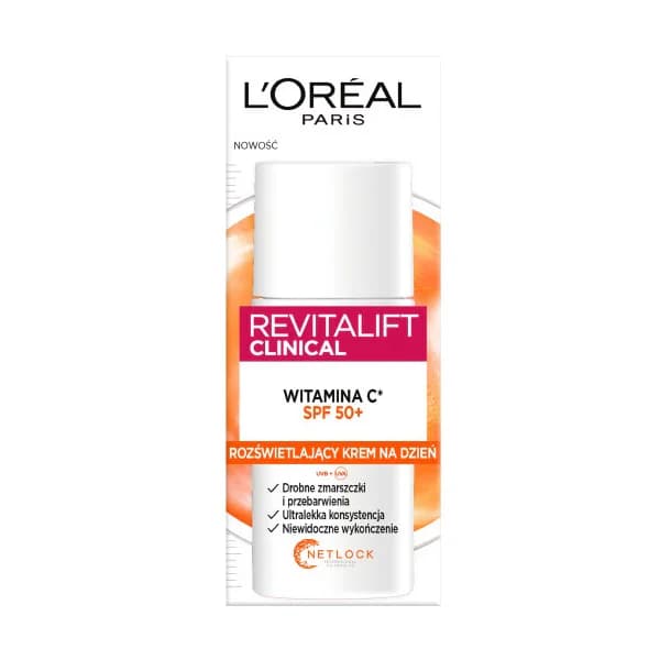 Paris Revitalift Clinical rozświetlający krem na dzień z witaminą C SPF 50+