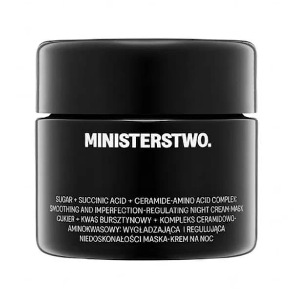 Ministerstwo. Cukier+kwas bursztynowy Maska-krem na noc