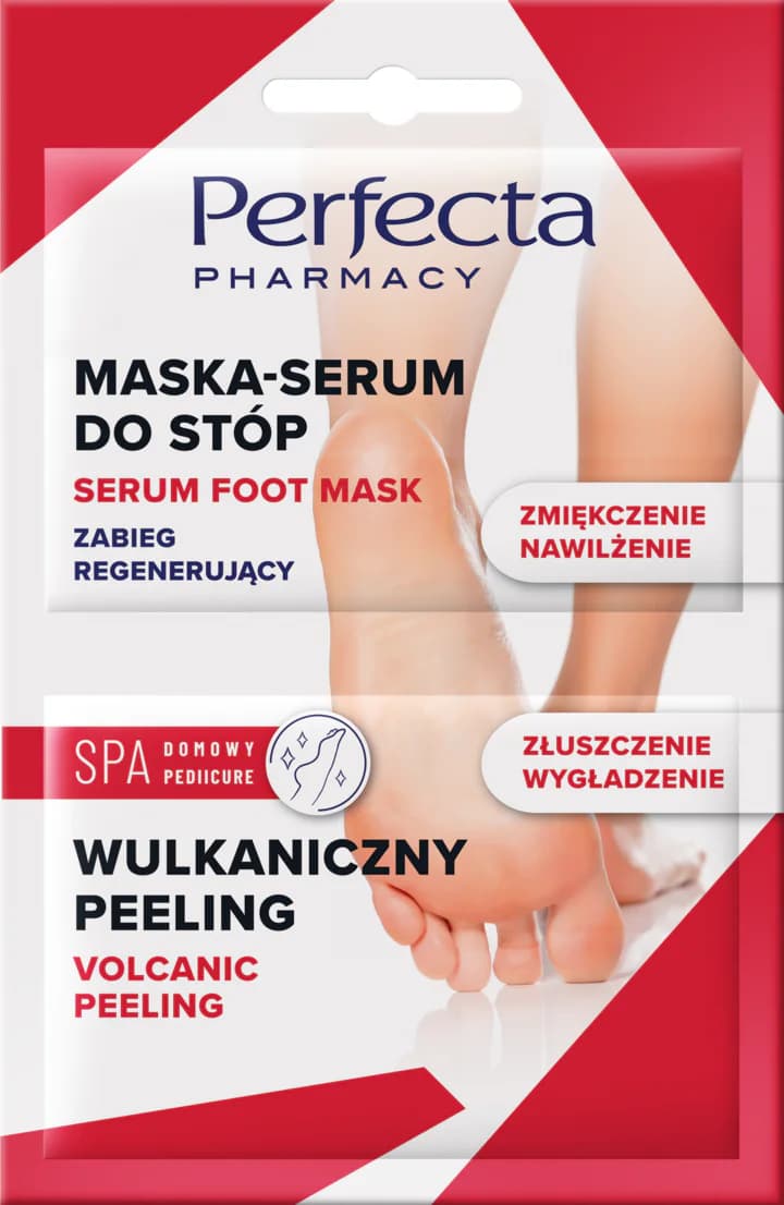 Spa Domowy Pedicure zabieg regenerujący maska-serum do stóp + wulkaniczny peeling