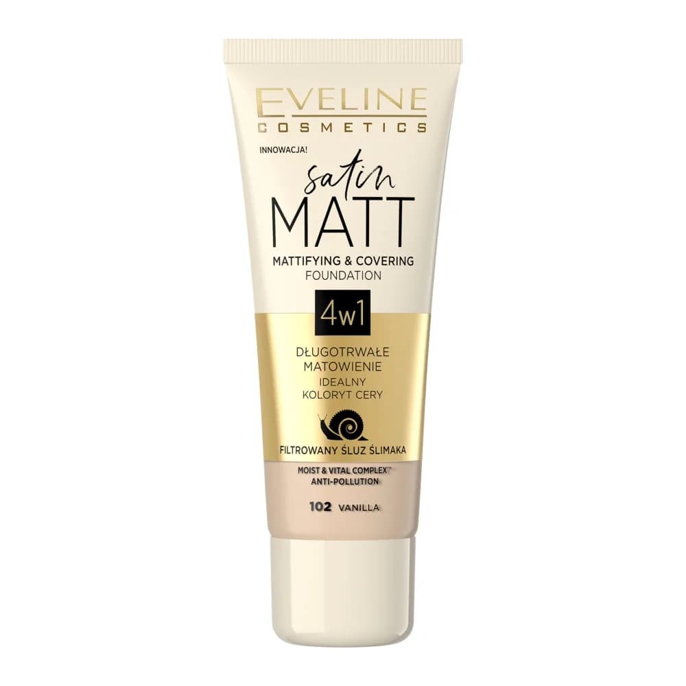 Satin Matt matująco-kryjący podkład 102 Vanilla