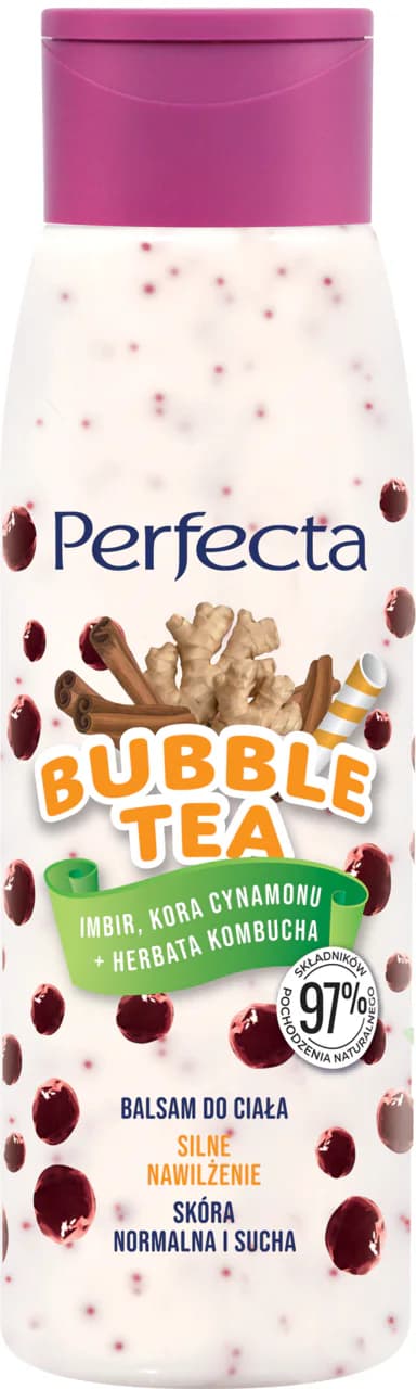 Bubble Tea balsam do ciała, silne nawilżający, Imbir, Kora Cynamonu, Kombucha