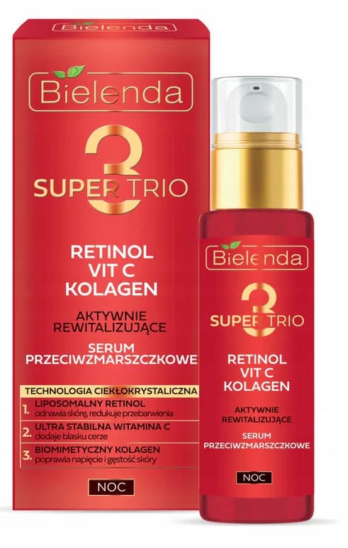 Super Trio aktywnie rewitalizujące serum przeciwzmarszczkowe na noc