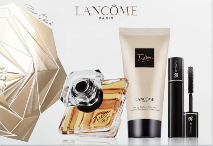 Trésor: woda perfumowana 30 ml + balsam do ciała 50 ml + Hypnôse Mascara 2 ml – zestaw
