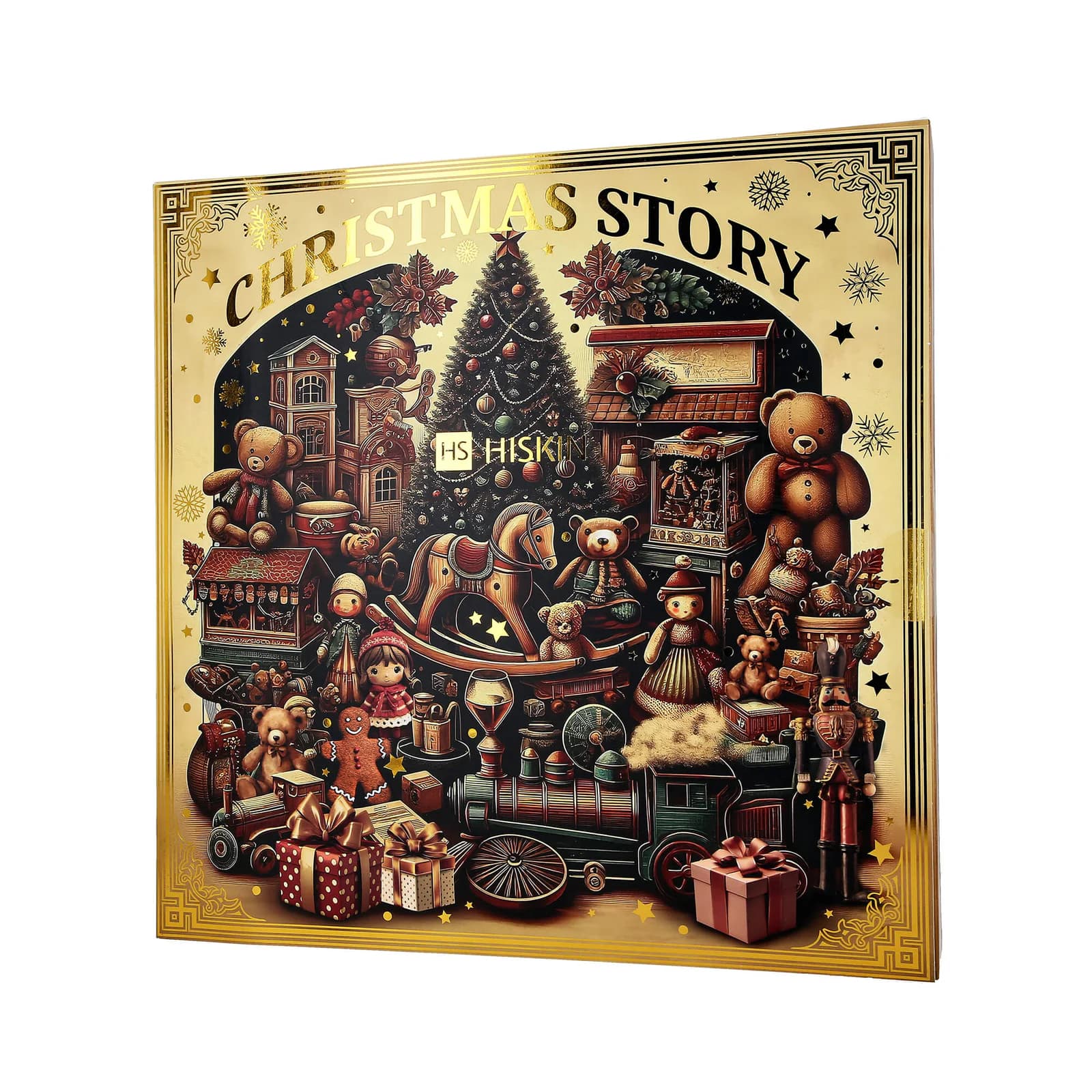 CHRISTMAS STORY Kalendarz adwentowy ze świątecznymi świecami z motywem bajkowej księgi, 24 okienka