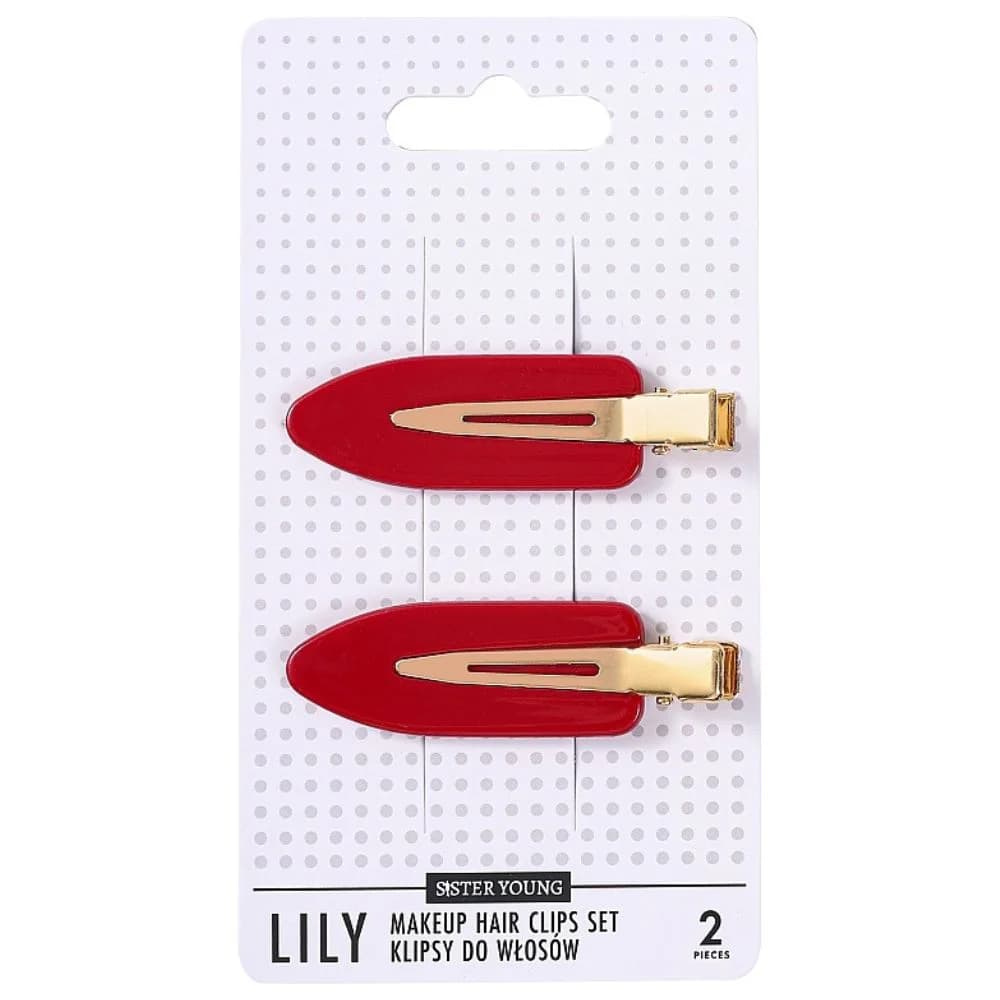 Lily klipsy do włosów do makijażu Red