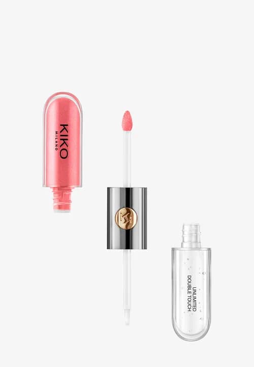 Unlimited Double Touch długotrwała szminka w płynie z połyskiem odcień 112 Satin Peach Rose