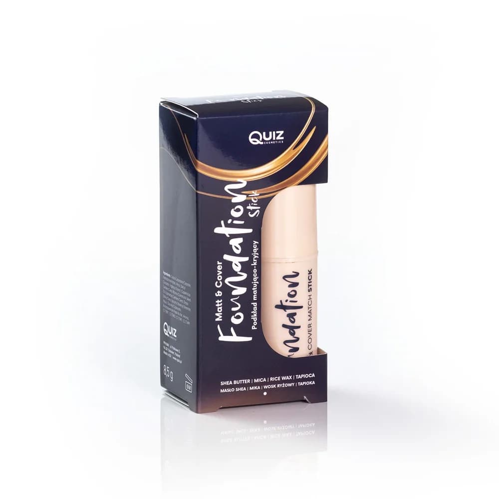 Matt & Cover Stick Foundation kryjący podkład w sticku wzbogacony olejem rycynowym i masłem shea Natural