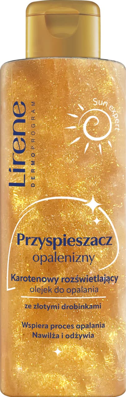 Sun Expert olejek do opalania, rozświetlający, ze złotymi drobinkami, przyspieszacz opalenizny