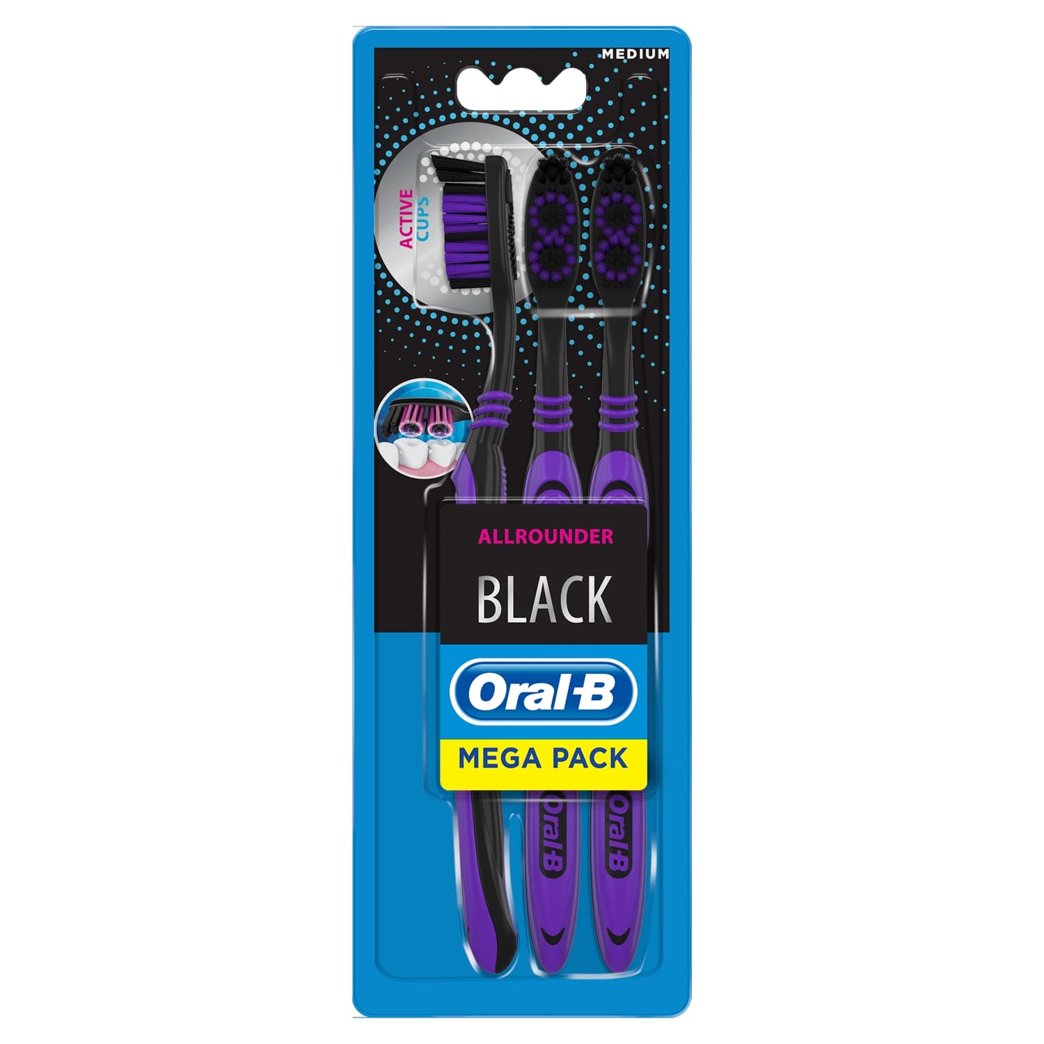 B Allrounder Black Manualna szczoteczka do zębów 3