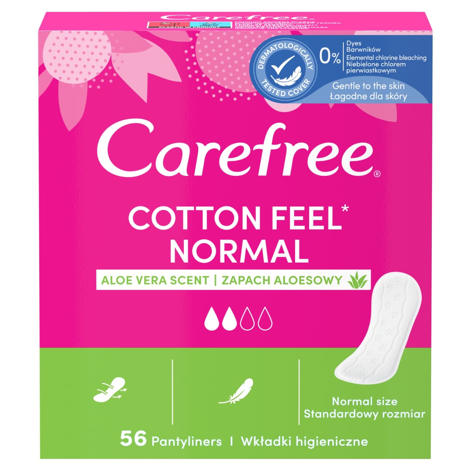 Cotton Feel Normal Wkładki higieniczne zapach aloesowy