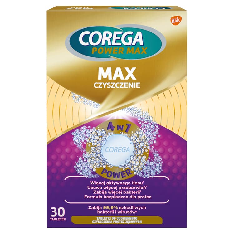 Power Max Tabletki do codziennego czyszczenia protez zębowych max czyszczenie