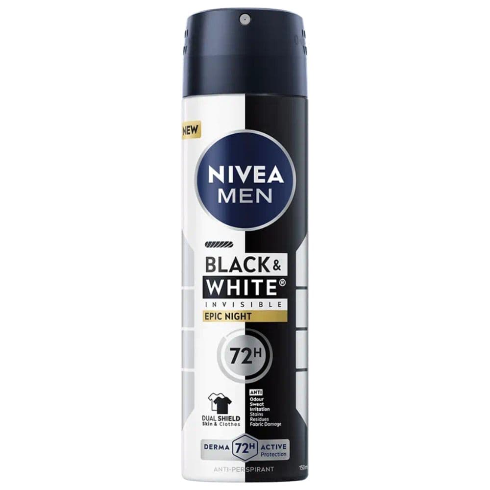 Men Black&White Invisible Epic Night 72h antyperspirant
